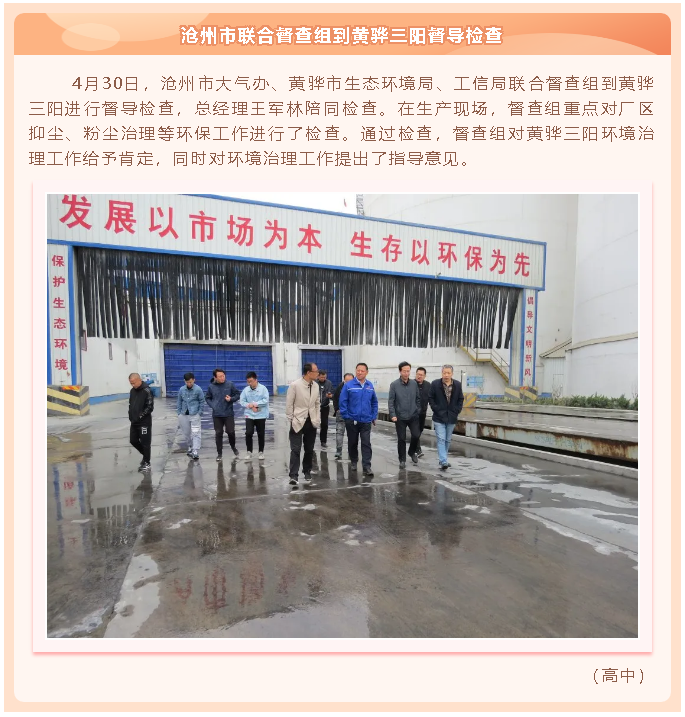 滄州市聯(lián)合督查組到黃驊三陽督導檢查45