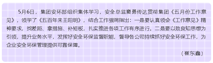 集團(tuán)安環(huán)部組織集體學(xué)習(xí)10