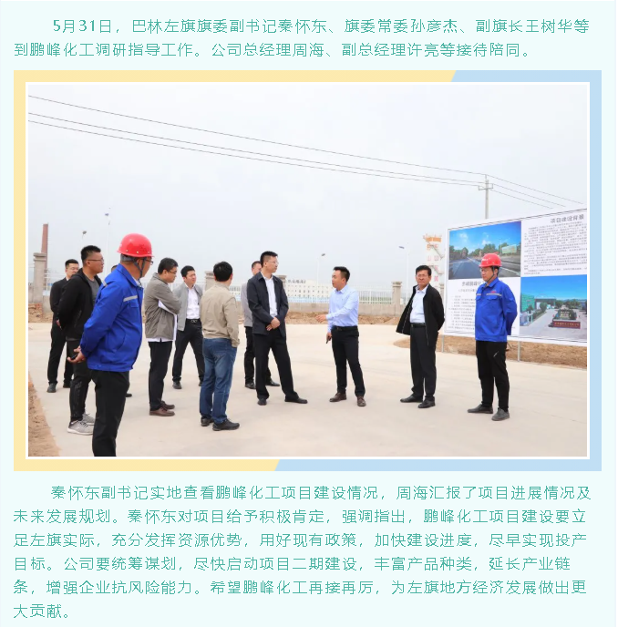 巴林左旗旗委副書記秦懷東到鵬峰化工調(diào)研94