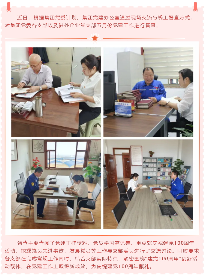 集團黨建辦公室開展五月份黨建工作督查45